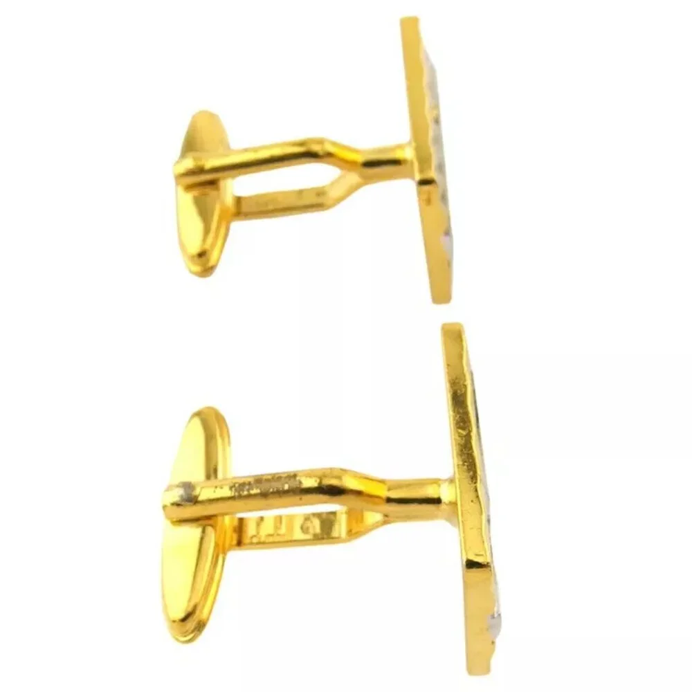 dunhill cuff d mark Gold & Silver hardware Authentic Used